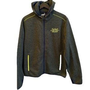 Portland Oregon Ace USA Men Large Hoodie Olive Melange Sweater Fleece‎ Thumbhole